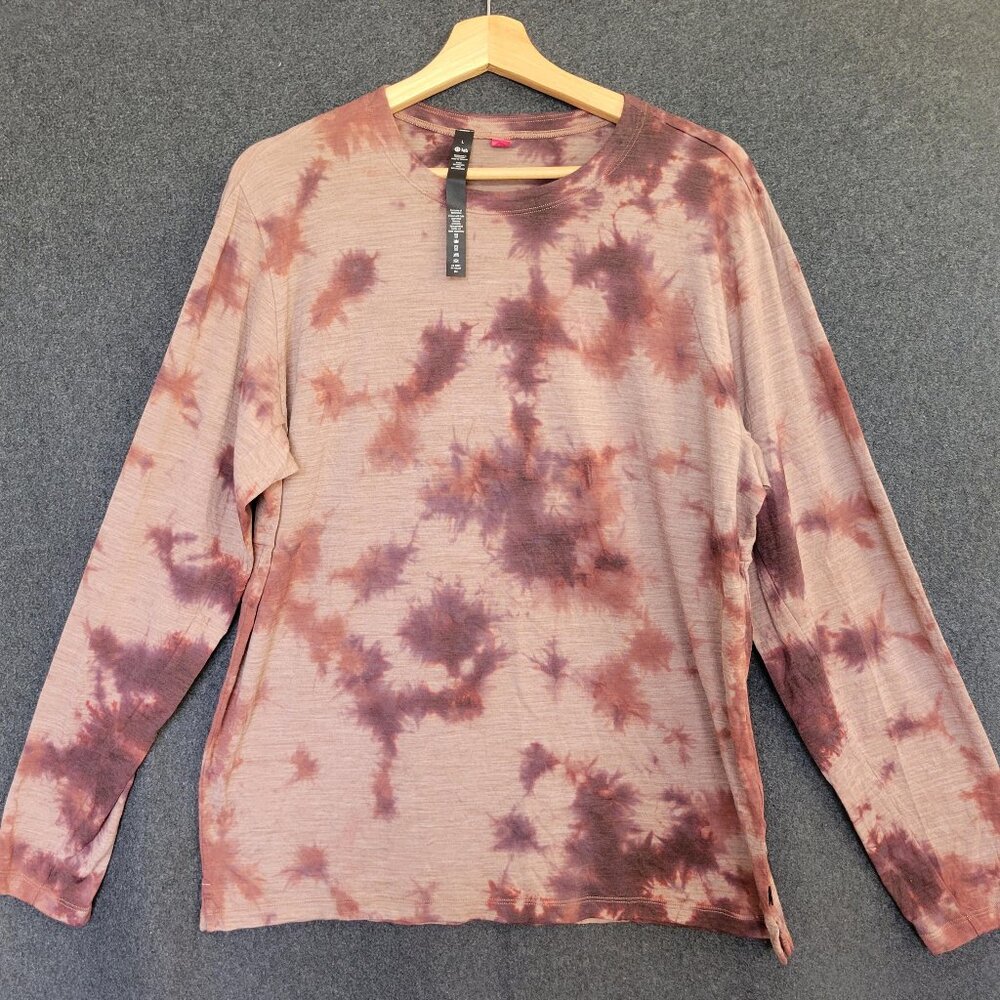 Lululemon Lab L Merino Wool Pullover Brown Tie Dye Outdoor Granola Base Layer